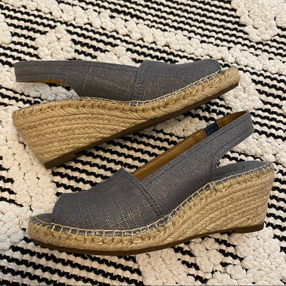 Clarks denim canvas wedge